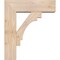 Ekena Millwork Merced Block Smooth Bracket w/ Offset Brace, Douglas Fir, 7 1/2"W x 24"D x 28"H BKT0806X24X28MRC05SDF - alternate 2